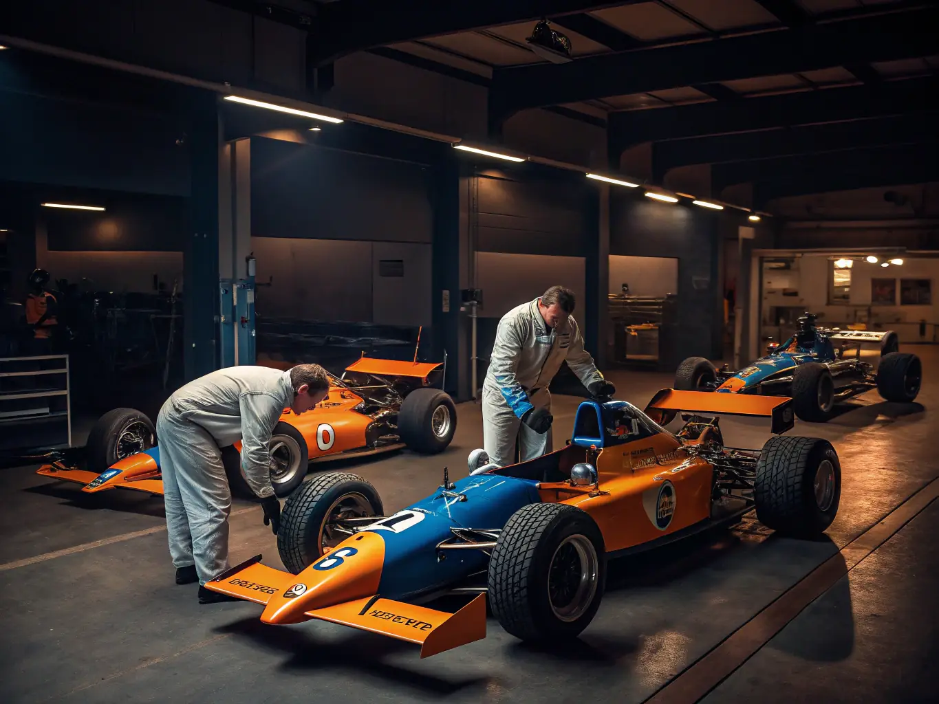 An image of SAVI COMPETITION members collaborating on vehicle maintenance and performance improvements, emphasizing the community aspect of the organization.