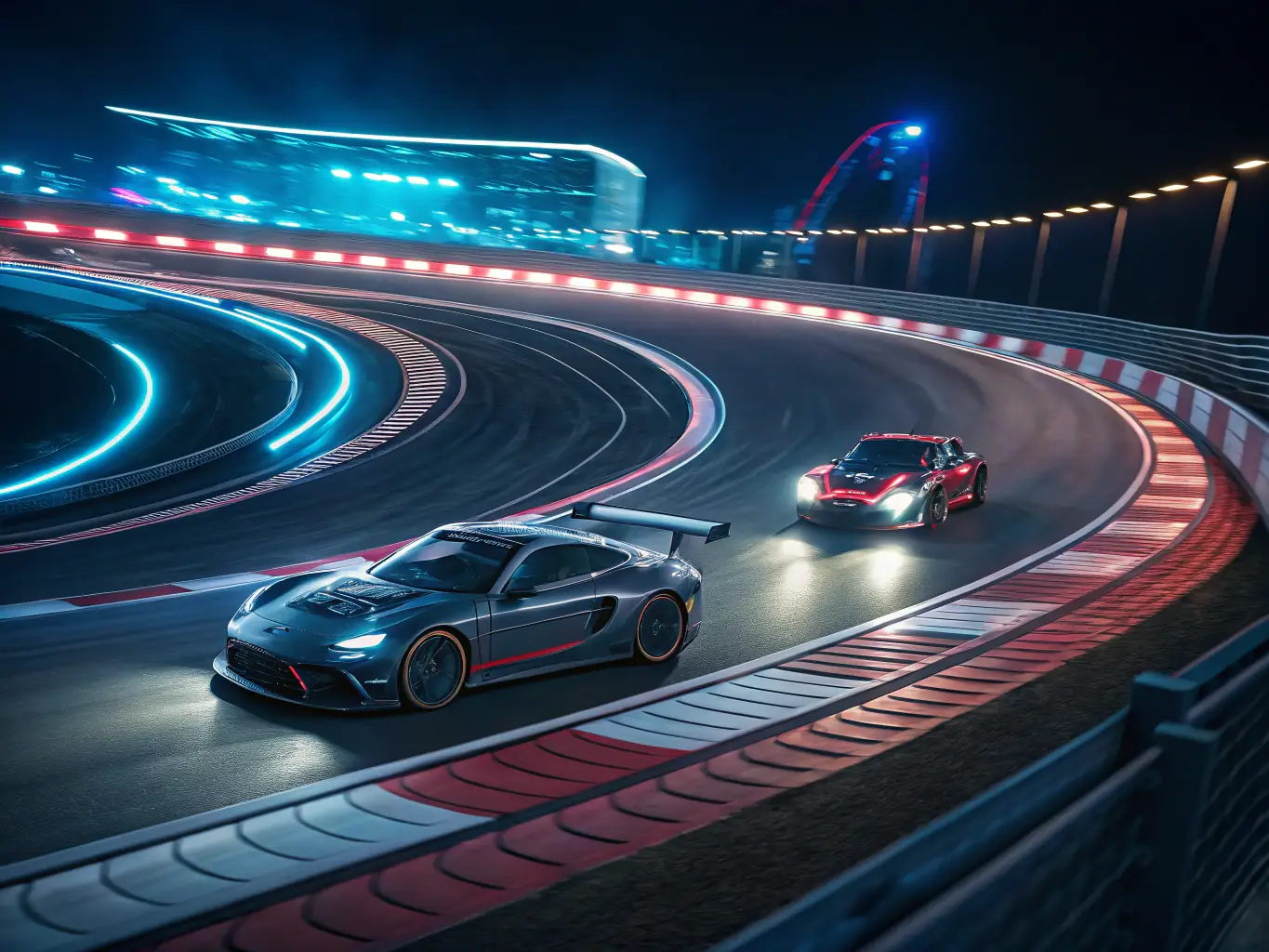 A dynamic image of a SAVI COMPETITION organized motorsport event, showcasing cars racing on a track with the SAVI COMPETITION logo prominently displayed.